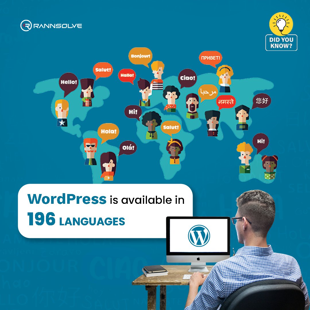 rannsolve's tweet photo. #WordPress is a free and open-source #contentmanagementsystem. Here is a simple fact on WordPress and the number of languages it has made its mark.
Website: https://t.co/nFYujNqyh1
#cms #cmssystem #cmswebsite #webdesign #bootstrap #didyouknow #rannsolve #rannsolveinc https://t.co/BgLydJntVI