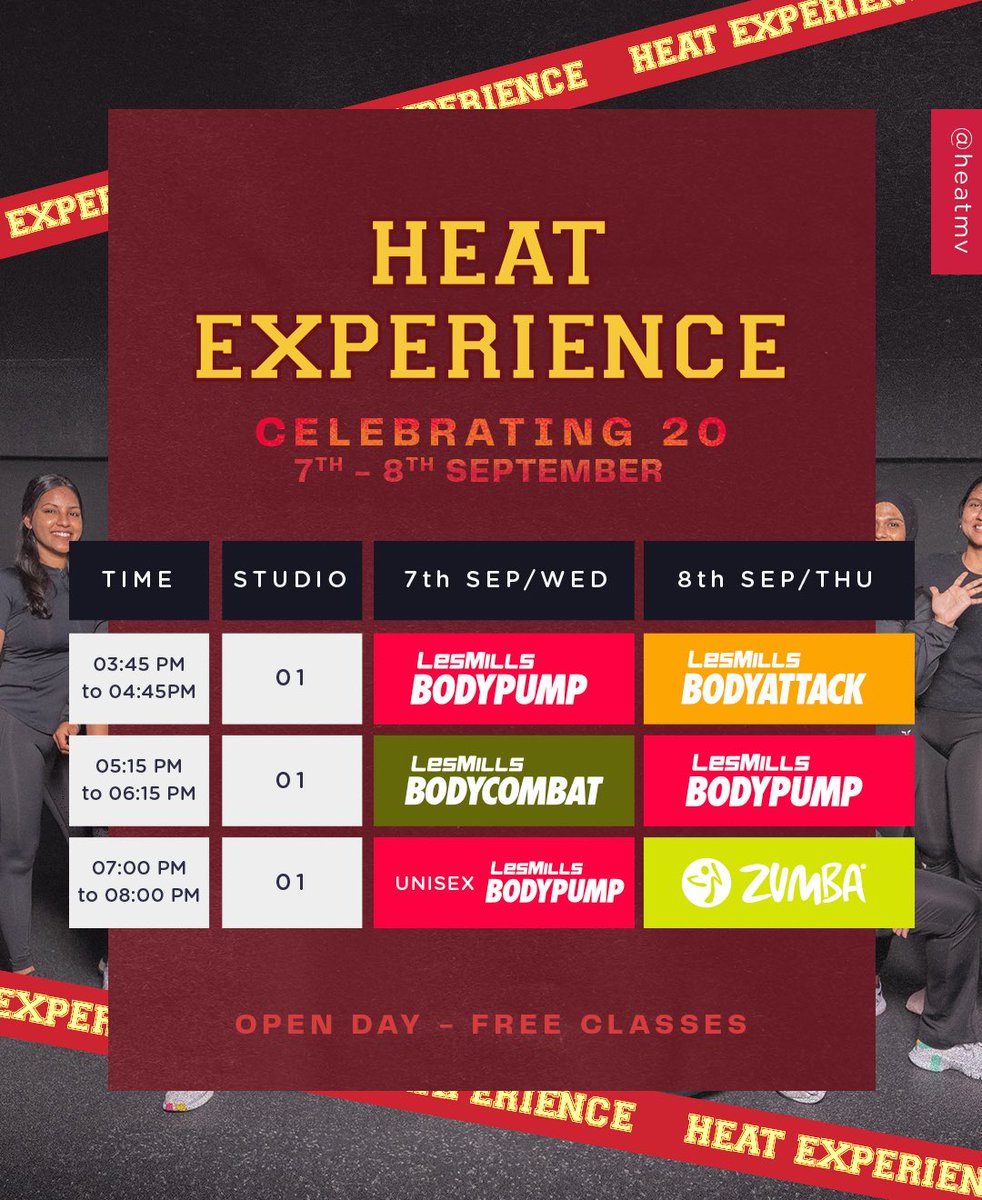 heatmv's tweet photo. #HeatExperience is back again! This time we're building up for a big CHEER to celebrate our 20th year in this industry.

Our New Release is an open day for anyone to come and try out our classes for FREE! 
Call or DM us to sign up for this New Release. https://t.co/j8Z5WSMbLK