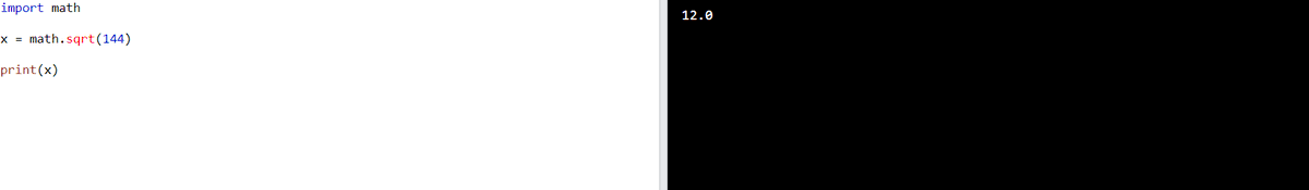 frannking_7's tweet image. Day 99: The Math Module and math.sqrt() method in Python. #100DaysOfCode #CodeTrainChallenge