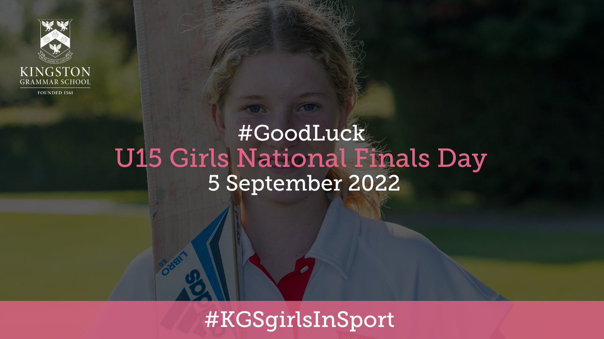 KGS1561's tweet photo. Good Luck to the KGS U15 Girls who are facing Ipswich School in their semi-final at National Finals Day today. Everyone at KGS is so #proud of your achievements๐๐@KGSCricket #cricket @KGSheadmaster #ThisIsKGS @HMC_Org #KGSSport @KGS_Sport #KGSgirlsInSport #Compete #Succeed https://t.co/LfchPdsUf8