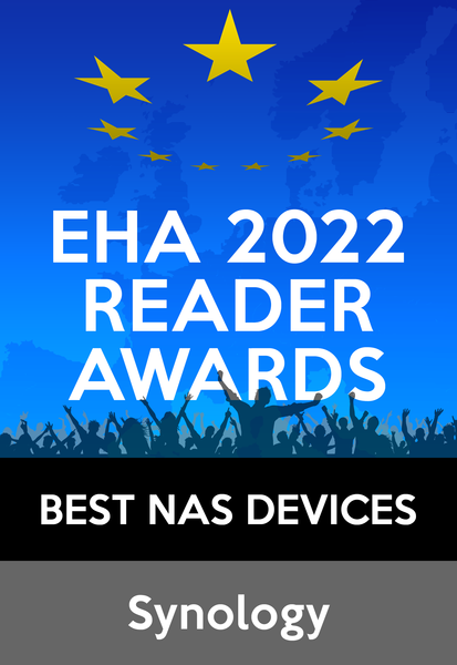 SynologyD's tweet photo. Die Leser haben entschieden:
Synology hat die besten NAS Devices! 🎉 

Ein großes Dankeschön an alle, die für uns abgestimmt haben und an @hardwareluxx_de für den European Hardware Award! 🏆

#bestnasdevices #ehaward #europeanhardwareaward #synologybackup #bestnas https://t.co/IA9y6y3gfL