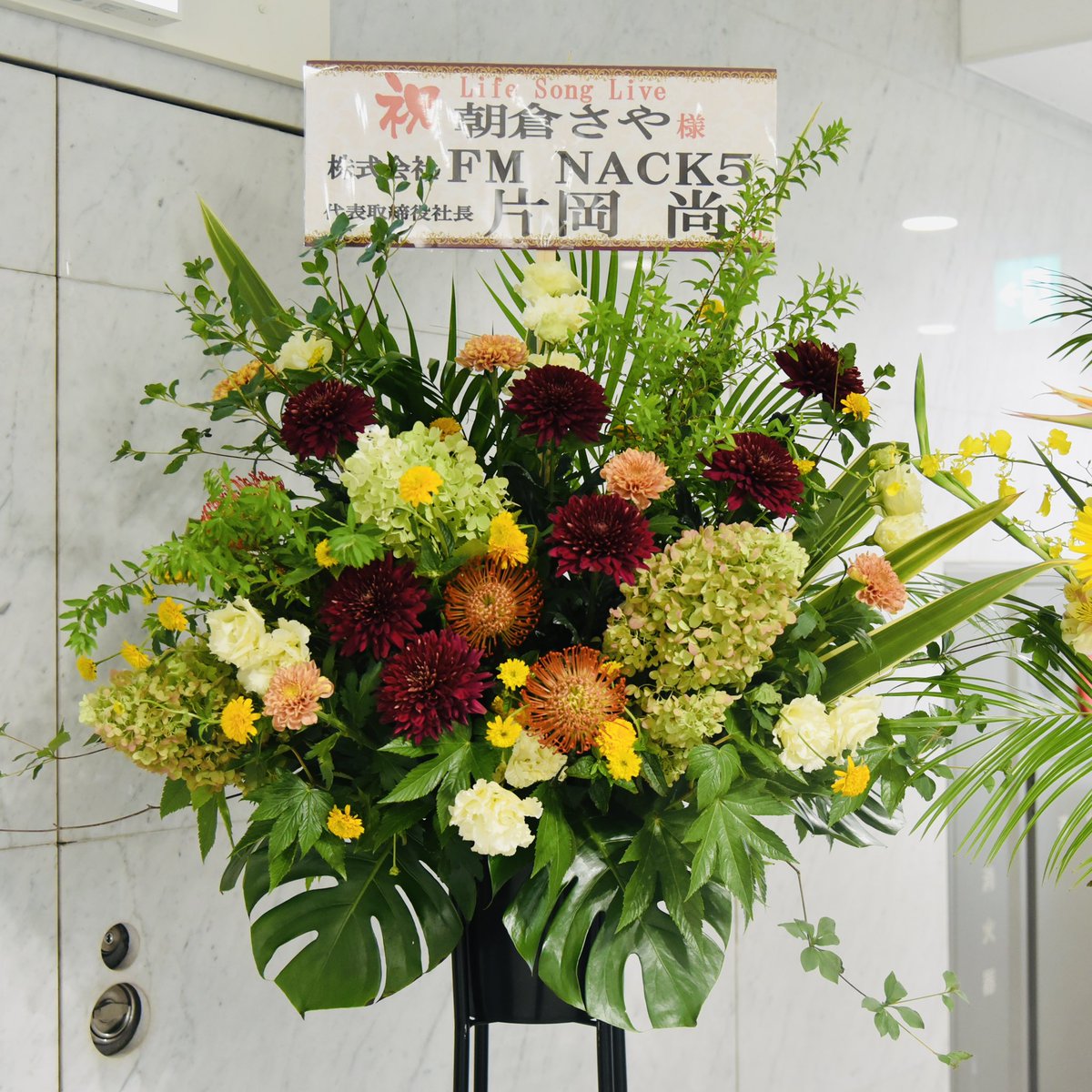 natsunoyama's tweet photo. いつもお世話になっている
大好きな皆様からのお花🥹嬉
感謝です😭💐38

#FMNACK5 さん #TBSラジオ #安住紳一郎の日曜天国 さん #花花 (花＊花)さん #はなわ さん https://t.co/nowxVxGXsB