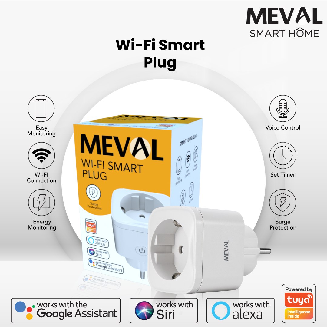 IndonesiaMeval's tweet image. Meval SmartPlug merupakan steker yang mampu dikontrol oleh aplikasi dengan sambungan internet. mulai dari fungsi schedule on/off hingga fungsi pengukuran daya #meval #smarthome #mevalsmarthome #iot #smartplug