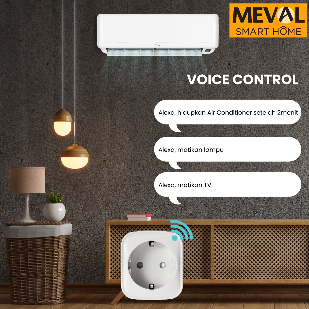 IndonesiaMeval's tweet image. Meval SmartPlug merupakan steker yang mampu dikontrol oleh aplikasi dengan sambungan internet. mulai dari fungsi schedule on/off hingga fungsi pengukuran daya #meval #smarthome #mevalsmarthome #iot #smartplug