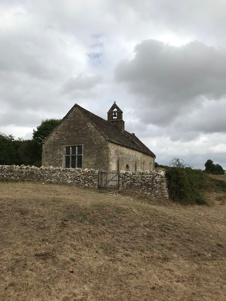 PublicPast's tweet photo. In this penultimate week before the symposium, Sir Quackalot has taken some time to reflect in St. Oswald's Church in the deserted medieval village of Widford, Oxfordshire. First built in the 13th C, its walls are still adorned with the remains of a series of 14th C paintings https://t.co/V4RN9dIOXw