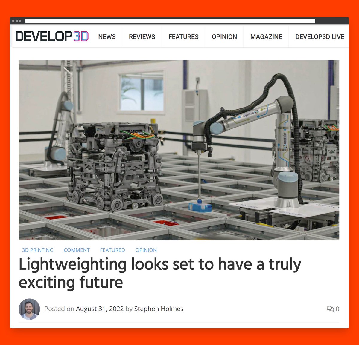 A #mustread article on #lightweighdesign by @DEVELOP3D! 🔥 The killer formula of lightweighting is: #3Dprinting + #TopologyOptimization + #Lattices + #Composites. This is what we call anisoprinting! eu1.hubs.ly/H01G9qC0