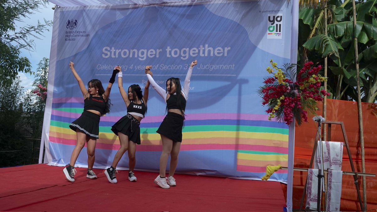 UKinKolkata's tweet photo. @NickDLow interacted with the players of the first Transmen football team in India to mark the 4th anniversary of #S377 judgement at Imphal on 2 Sept.

Few captivating dance performances were on display by youth dance groups during the programme.

#LGBT https://t.co/TN8kttn8sk