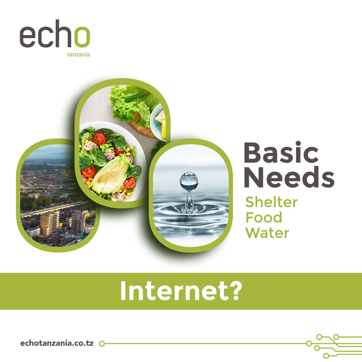EchoTanzania_'s tweet photo. Do you think the internet is a basic human need? Tell us what you think in the comment section below!

Say Jambo! jambo@echotanzania.co.tz 

#echo #echotanzania #echotz #tanzania #internet #internetofthings #internetserviceprovider https://t.co/OAcFd0y8FU