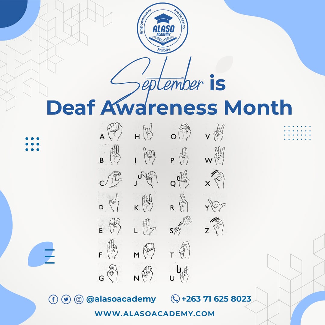 AcademyAlaso's tweet photo. The Deaf also have rights just like everyone else. Nothing must hinder them from accessing such. The month of September has been reserved for such conversations.

#deafawareness
#inclusivityiskey
#leavingnoonebehind
#empowerment
#proficiency
#probity https://t.co/E3rrx37d5o
