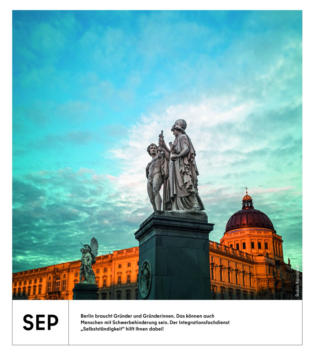 LAGeSo_Berlin's tweet photo. Berlin braucht #Gründer:innen. Das können auch Menschen mit #Schwerbehinderung sein. Der Integrationsfachdienst "Selbstständigkeit" hilft Ihnen dabei! 

Mehr Infos zur Beratung und Unterstützung erhalten Sie bei uns im #Inklusionsamt Berlin: https://t.co/OgX1HQ7Vt3 https://t.co/sNwPirdJTa