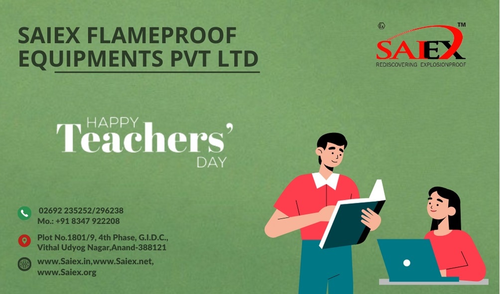 SaiexPvt's tweet image. Happy Teacher's Day

#flameproofenclosure #flameproof #flameprooflight #flameprooflighting #manpower #bpcl #ongc #hazardous #saftyfirst #explosionproof #chemicalindustry #pharmaindustry #oilandgasindustry #gem #manufacturing #quality #industrialdesign