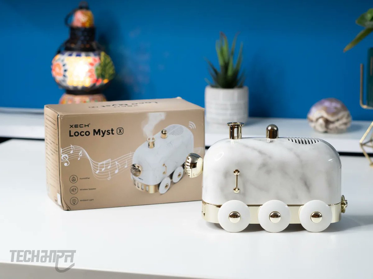 techbharat's tweet photo. First Look of 
LOCOMYST X Humidiriee With Spearker
Come with :-
•Ambient Night Light
•Bluetooth Speaker
Price at ₹1,999

#xech #humidifier #bluetoothspeaker #trainhumidifier #aromadiffuser #aromatherapy #music #locomyst https://t.co/yjTNNqVp9Y