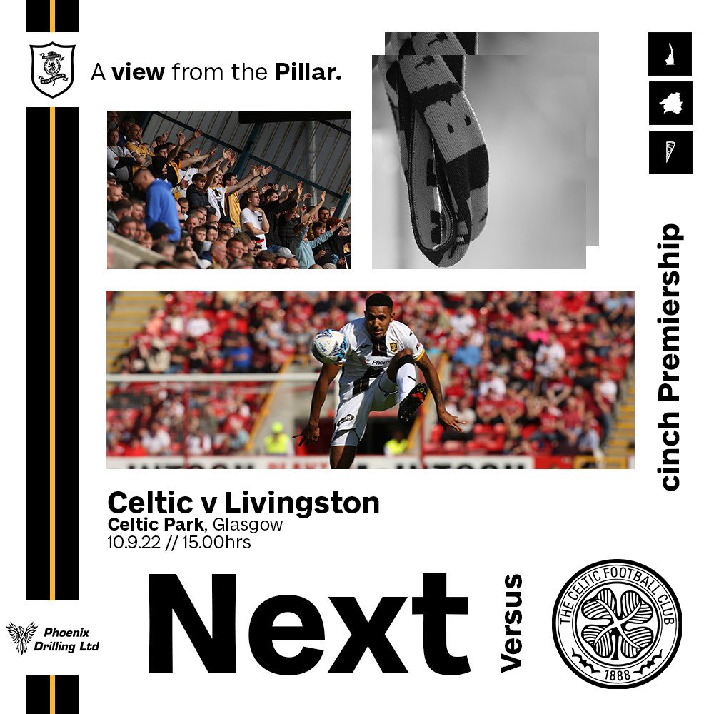 Tickets for our <a href="/cinchuk/">cinch</a> Premiership clash with <a href="/CelticFC/">Celtic Football Club</a> at Celtic Park this Saturday remain on sale from club reception.

Please not tickets will not be available to purchase from Celtic on the day so must be purchased from us in advance.

livingstonfc.co.uk/tickets-on-sal…