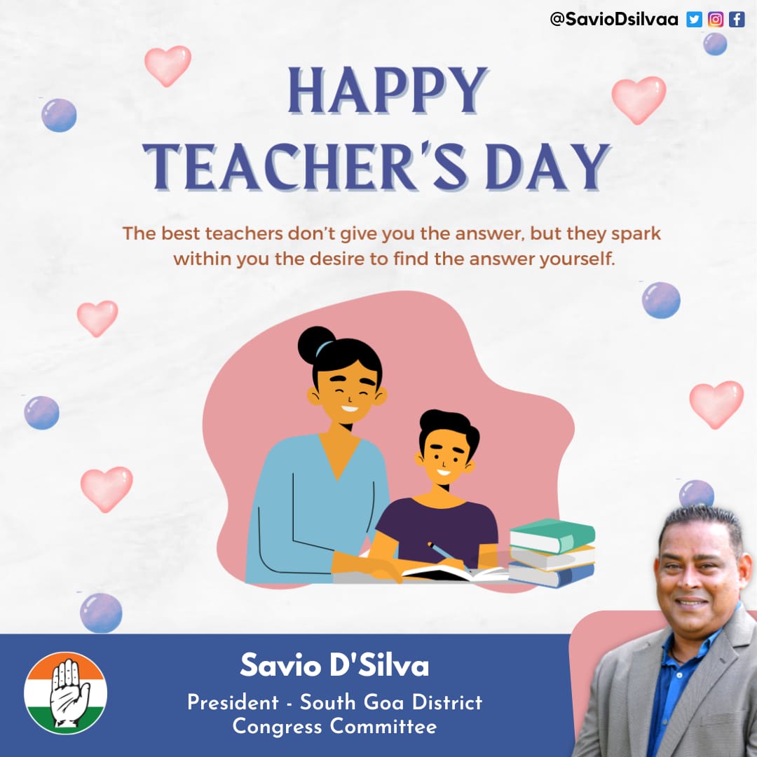 The best teachers don’t give you the answer, but they spark within you the desire to find the answer yourself. Happy Teacher's Day!

#HappyTeachersDay
