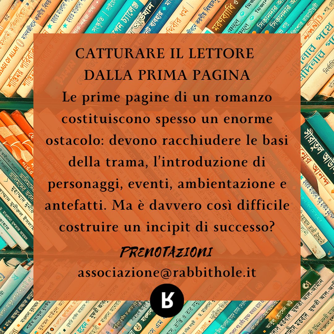 RabbitholeF's tweet photo. MASTERCLASS ONLINE ♡ 
In questo incontro analizzeremo la parte iniziale del romanzo, focalizzandoci sulla scena d'apertura e sugli elementi chiave che contraddistinguono l'avvio del 1° atto. 
ISCRIVITI!! 
associazione@rabbithole.it 
347 7468729 (chiamare via whatsapp) https://t.co/1UjNbmtEen
