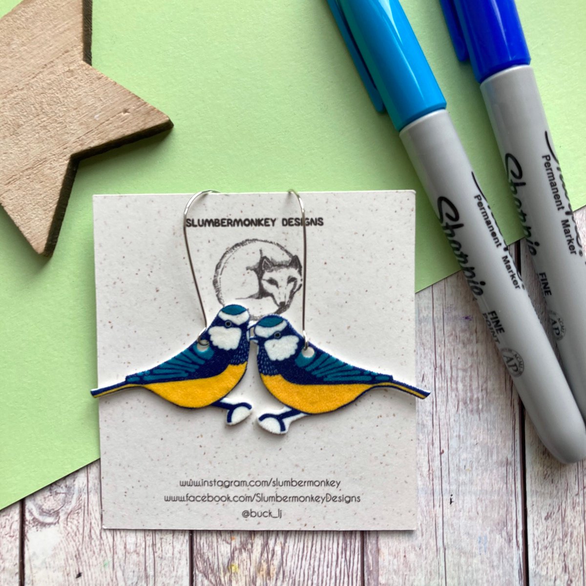 buck_lj's tweet photo. Blue Tit Bird Earrings, Blue Tit Dangle Earrings, Bird Statement Jewellery, Christmas Gift For Her, Handmade Jewellery, Gift For Friend. https://t.co/exkmirZJRS #Etsy #Slumbermonkey #DangleEarrings https://t.co/cI9np4FR7w