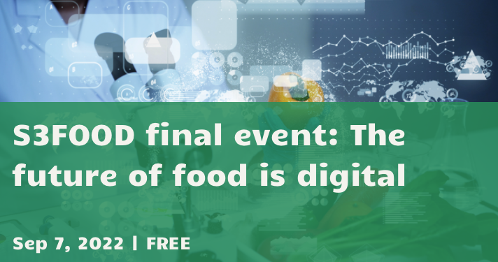 Just 2 days to go to our final event in Brussels – and the full overview of how S3FOOD has enabled digital innovation in the food industry. 
See you on 7 Sept for an exciting day of celebration🚀✨
bit.ly/3Qwjlaj
@clusaga <a href="/asincar/">ASINCAR</a> <a href="/wagralim/">Wagralim</a> <a href="/EU_EISMEA/">EISMEA</a> <a href="/een_eu/">Enterprise Europe Network 🇪🇺</a>