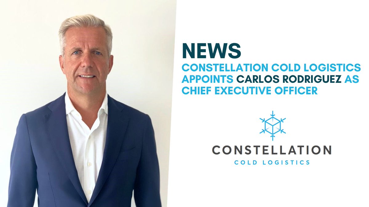 NEWS: Constellation Cold Logistics has announced the appointment of Carlos Rodriguez as Chief Executive Officer. Read more about this appointment, strengthening Constellation's leadership team and our network of market-leading cold storage companies: bit.ly/3KO71Ab