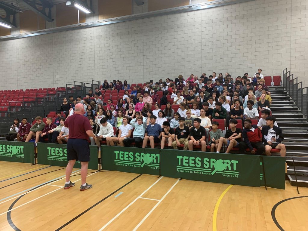 BromsSchool's tweet photo. New boarders getting acquainted with the Arena during their Sports Evening with Mr Mullan. #BromsSport #BromsInduction #BromsBoarding #NewSchoolYear https://t.co/AGIN0cwKas