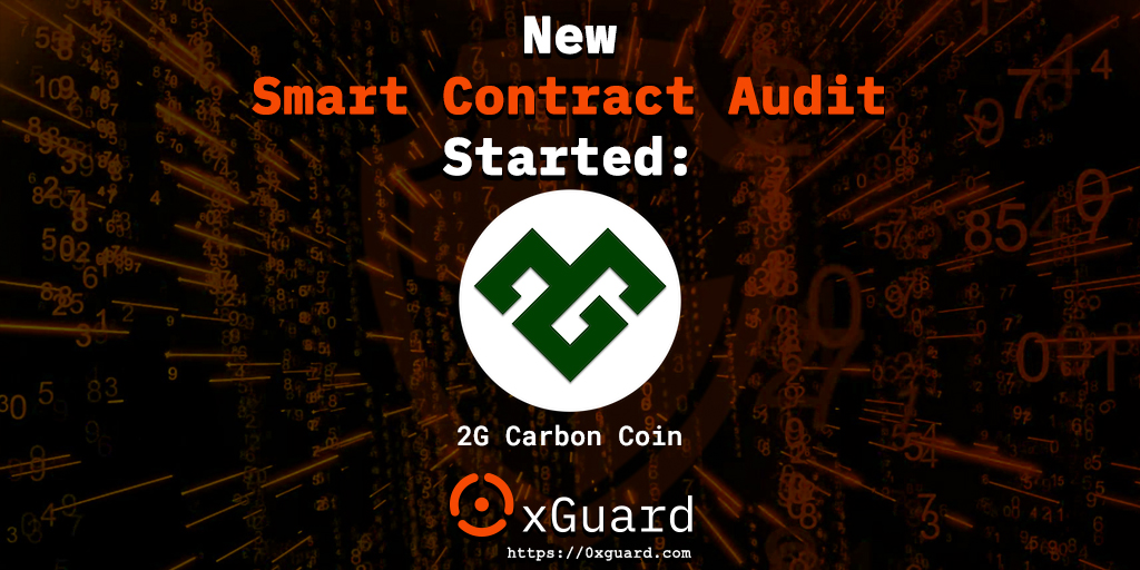0xGuard's tweet photo. We are happy to announce that we've started an audit of @2gCarbon's smart contracts.
#DYOR #0xGuard #audit #smartcontracts #security #crypto #2GCC https://t.co/47OPZkx660