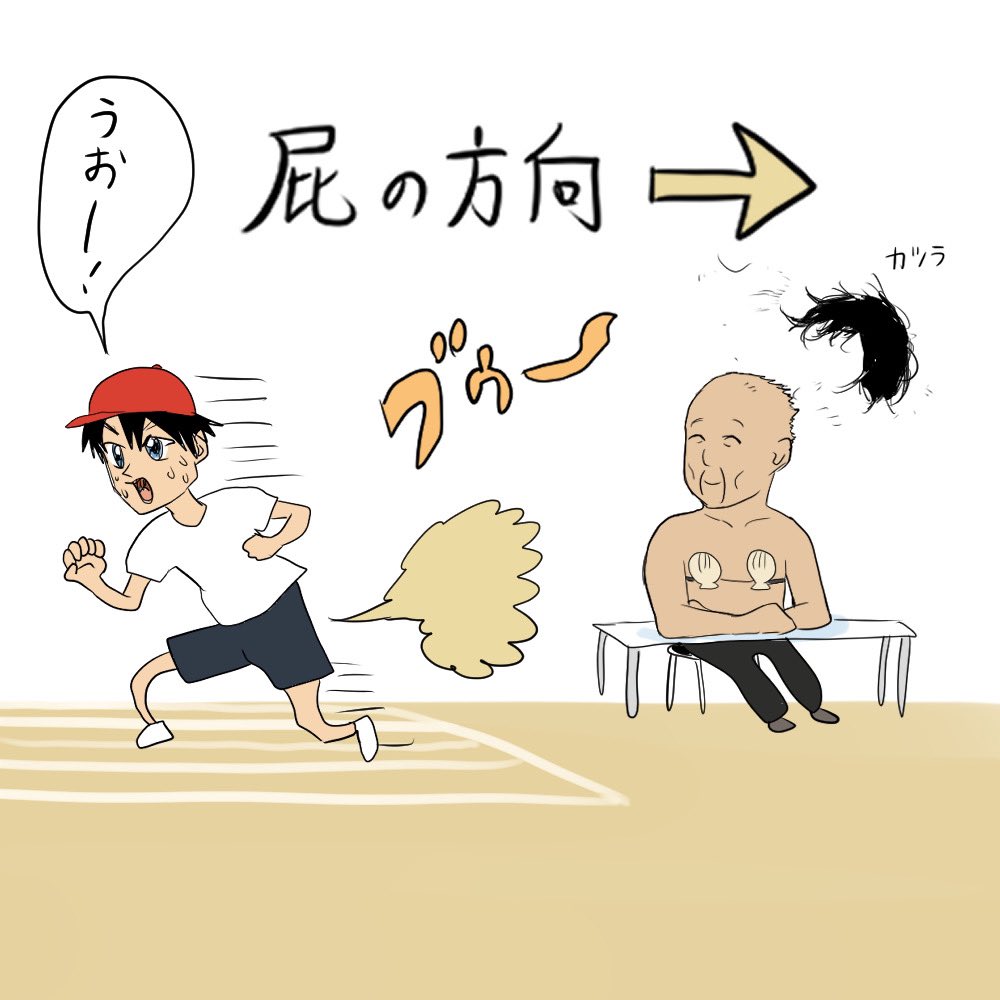 「なぜカツラが右に飛ぶのか?」というコメントが複数ありますので、分かりやすく画像で説明させて頂きます。
そしてTwitter内の小学生をこんなにも炙り出せてめっちゃ嬉しいです。