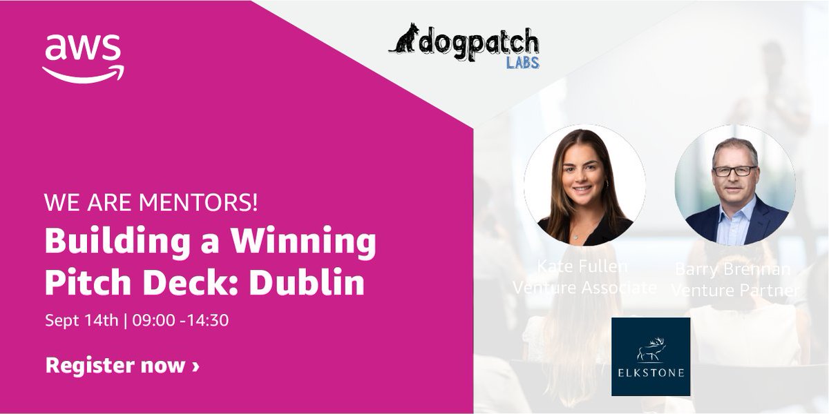 Barry Brennan (@onebarrybrennan) on Twitter photo Looking forward to chatting to some great founders at <a href="/dogpatchlabs/">Dogpatch Labs</a> along with my colleague <a href="/KateFullen/">kate fullen</a> from @ElkstoneVenture alongside <a href="/Sean_Judges/">Sean Judge</a> and the <a href="/AWS_UKI/">AWS UK & Ireland</a> team. Looking forward to chatting to some great founders at <a href="/dogpatchlabs/">Dogpatch Labs</a> along with my colleague <a href="/KateFullen/">kate fullen</a> from @ElkstoneVenture alongside <a href="/Sean_Judges/">Sean Judge</a> and the <a href="/AWS_UKI/">AWS UK & Ireland</a> team.