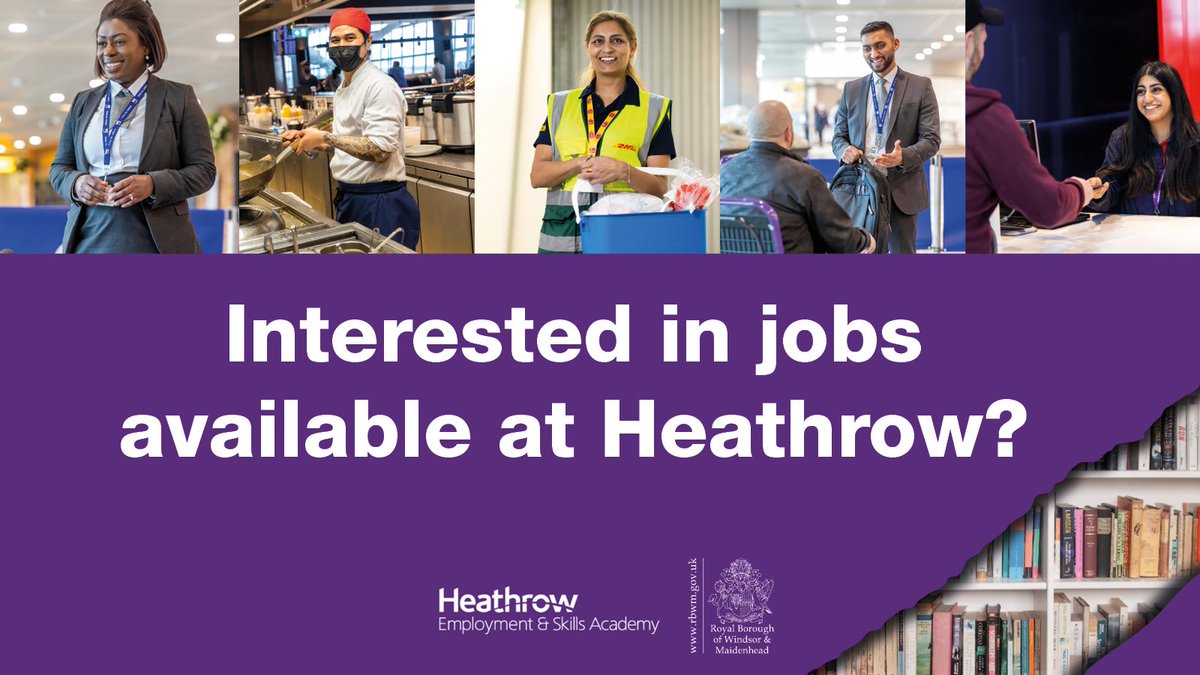 RBWM (@rbwm) on Twitter photo ✈️ Find out more about job opportunities at Heathrow Airport at two drop-in sessions.
We're working with the Heathrow Employment and Skills Academy to deliver these at Windsor Library on 15 September & Maidenhead Library on 22 September 👉bit.ly/3qd1ERu <a href="/RBWM_Libraries/">RBWM Library Service</a> ✈️ Find out more about job opportunities at Heathrow Airport at two drop-in sessions.
We're working with the Heathrow Employment and Skills Academy to deliver these at Windsor Library on 15 September & Maidenhead Library on 22 September 👉bit.ly/3qd1ERu <a href="/RBWM_Libraries/">RBWM Library Service</a>