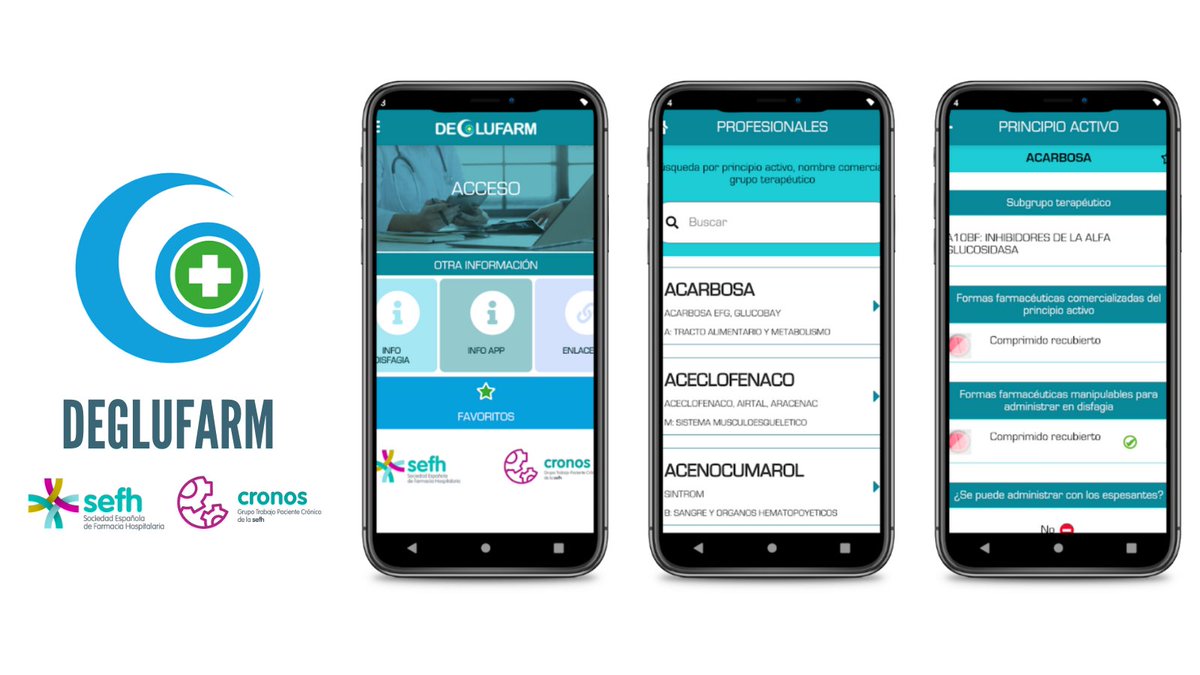 📱💊🥤La SEFH, a través de <a href="/GRUPOCRONOSSEF1/">GrupoCronosSEFH</a> y la colaboración de <a href="/GrupoNutri/">Grupo Nutrición SEFH</a> <a href="/TecnoSefh/">Grupo Tecno</a> hemos desarrollado👉👉 App ‘Deglufarm’ para facilitar la administración de medicamentos a pacientes con problemas de deglución

+ info sefh.es/sefh-sala-pren…
descarga sefh.es/recursos-app.p…
