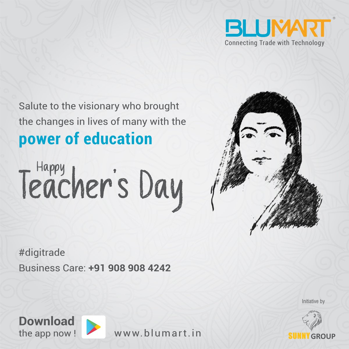 blumart_izysk's tweet photo. Following in the footsteps of our great leaders who have pioneered in Indian history, BLUMART is working to create change with the goal of digitalizing general trade into a Digital Trade through technology.
.
.
.
.
#blumart #digitrade #digital #SunnyGroupIndia #teachersday https://t.co/4hREN09Qdl