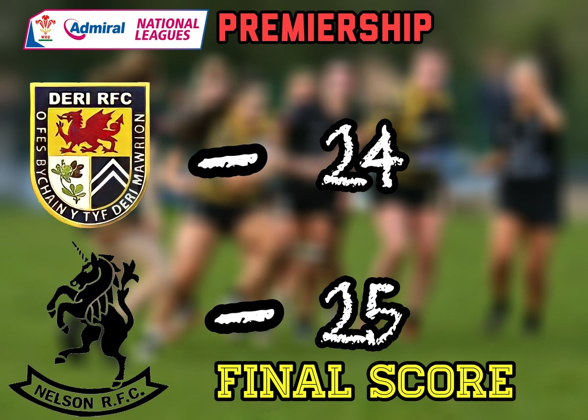 Sundays spoils go to @NelsonBelles in another ding dong affair at the Park. See you in the cup in a few weeks 👍🏉💪🖤💛🖤💛🖤💛