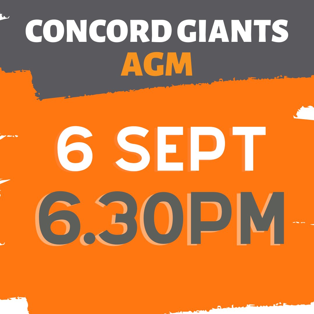 ConcordGiants's tweet photo. Join us tomorrow night for our AGM, Volunteer &amp; More - click the link for more info https://t.co/ZFYyPyrmOf https://t.co/W6XQ7v8Hbc