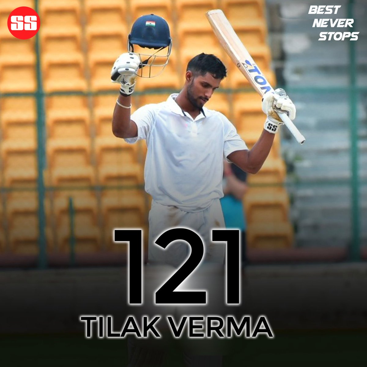 SareenSports's tweet photo. Tilak verma hits 121 runs with his ss weapon

#cricket #cricket_mean_ss #cricketlovers #bestneverstops #teamsston #sstonbats

https://t.co/iwkyke955L https://t.co/ac9TPISXaV