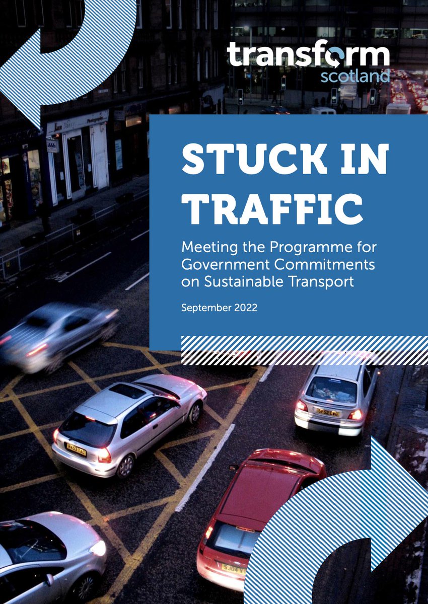 TransformScot's tweet photo. Transform has published a new report ahead of tomorrow's #ScotPfG announcement. 

'Stuck in Traffic' uncovers progress made on 10 @scotgov #SustainableTransport commitments from 2019-2022.
 
https://t.co/UYUdcm8VDu

🧵Tldr: some commitments being met, but mostly delays

1/5 https://t.co/tj5aFKFSZg