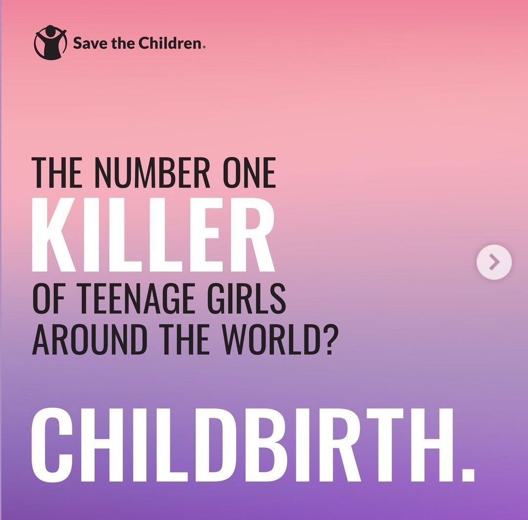 SavetheChildIn2's tweet photo. Childbirth is the leading killer of teenaged girls globally because their young bodies aren’t ready to bear children.⁠
⁠
The health risks of children having children cannot be ignored.

⁠Access to sexual and reproductive health services is vital. https://t.co/yl51DkcluS