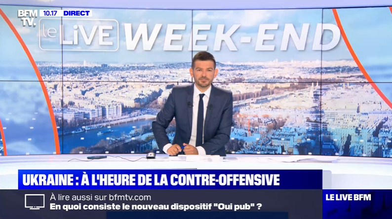 BFMTV_Inside's tweet photo. 📺#AUDIENCES - 04.09
🔴#LeLiveWeekEnd sur @BFMTV (10h/12h)
➡️1ÈRE CHAÎNE DE FRANCE
➡️6,9% de PDA
➡️353 000 téléspectateurs en moyenne
➡️2,2 millions de téléspectateurs en cumulé https://t.co/22x557verc