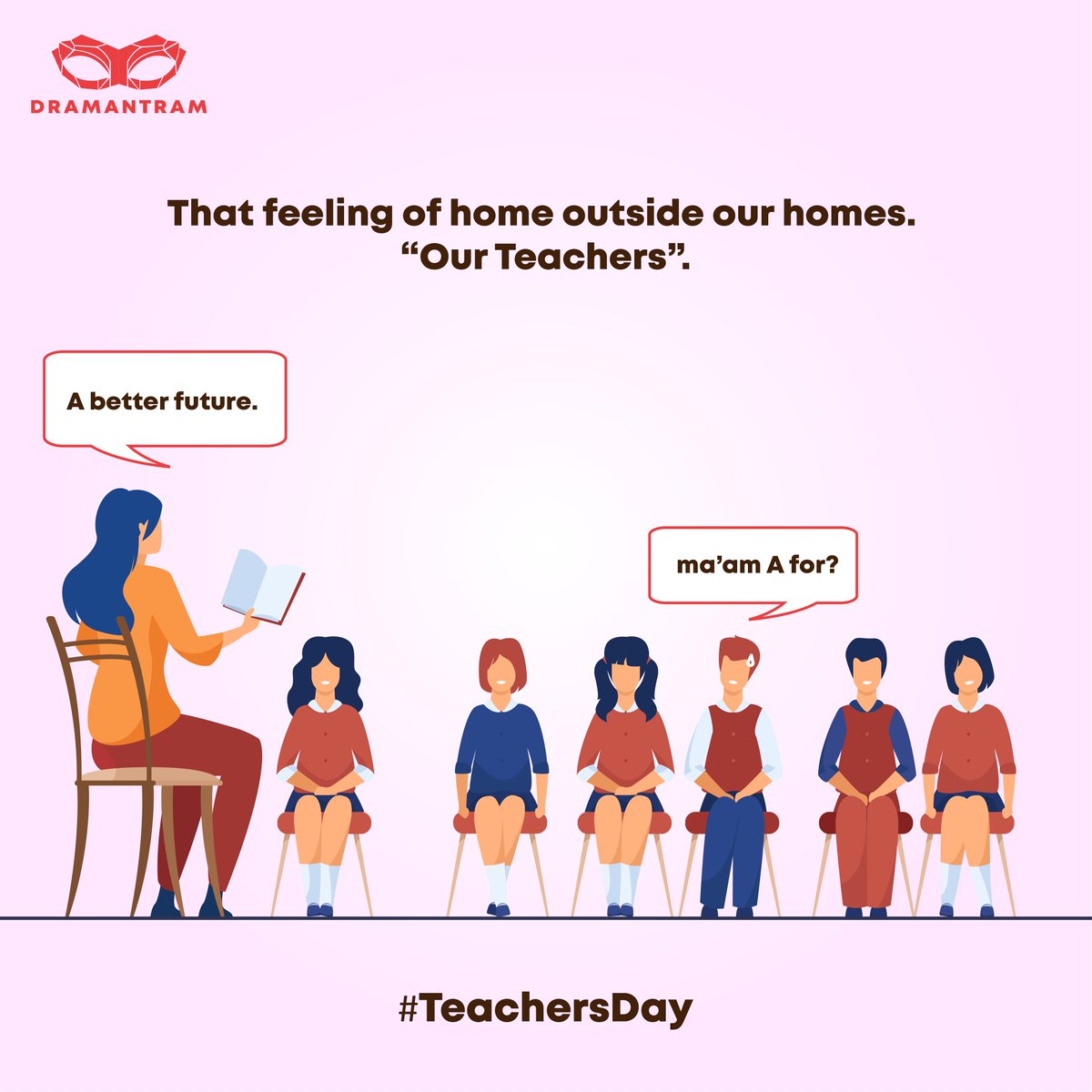 Dramantram's tweet photo. When one teaches, many learn and out of many - some bring changes!

To all the change makers - to all the teachers who made us feel at home, even outside our homes - Happy Teacher's Day!

#Dramantram #Teachersday #Education https://t.co/Xwqx9AGd0S