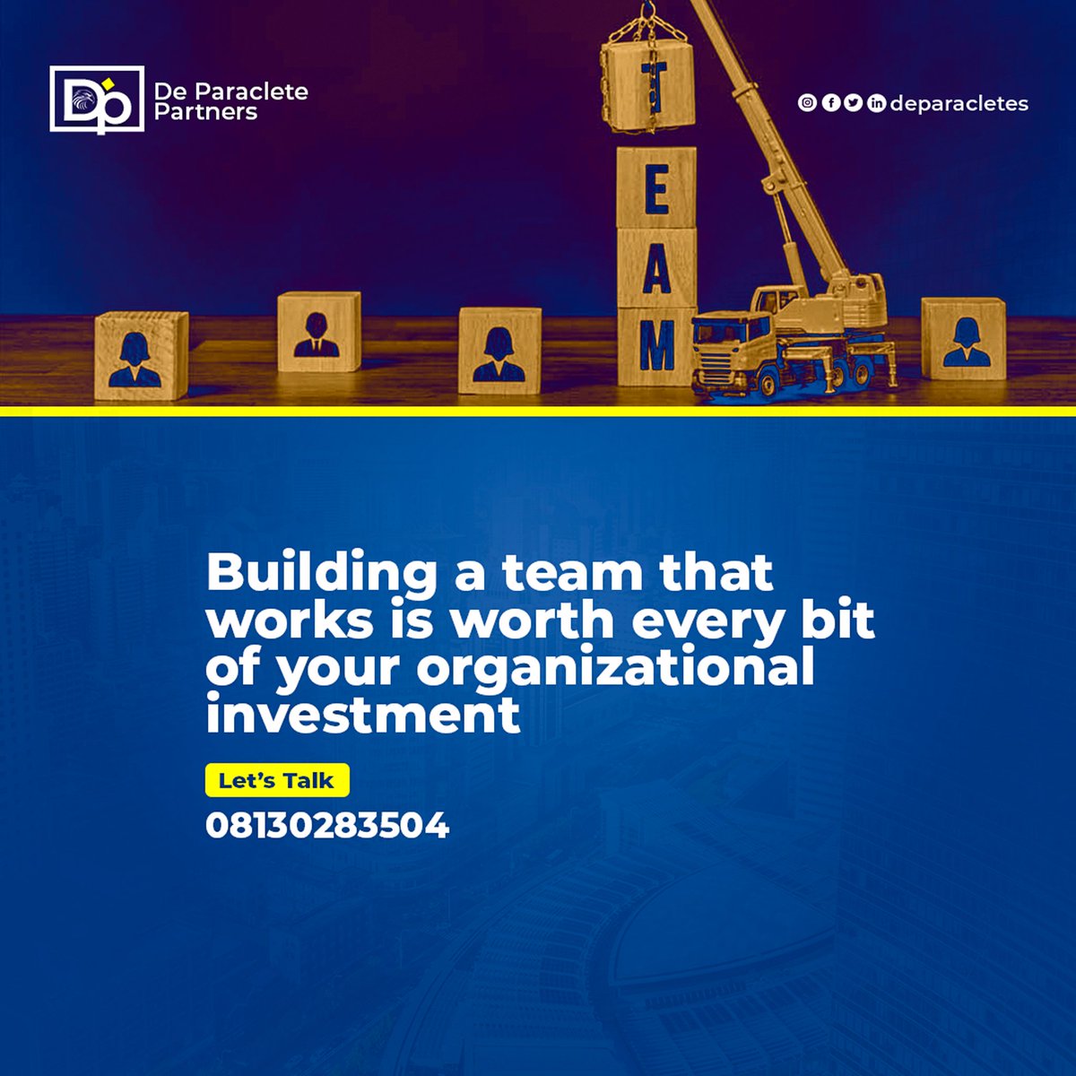 deparacletes's tweet photo. Team building is strategically positioning people together for a specific goal. Your Organizational goal is achievable when you have the right employees in place.
Talent Management is requisite, we are here to help you through crushing that goal.Let's talk
https://t.co/t121VUyZWD https://t.co/Jk43WaPQBL