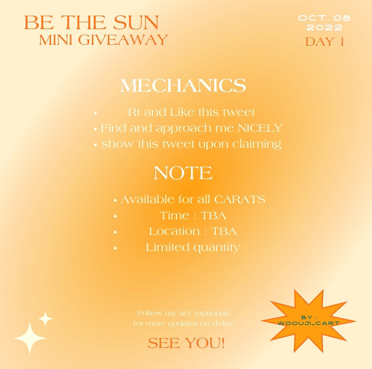 uryeri03_'s tweet photo. BE THE SUN IN MANILA | BeTS in MNL
Mini Giveaway by woouji_cart 🐯🍚

Hi I will be giving away svt and SOONHOON art print on October 8 , this will be limited only. See you!

#BETHESUN_MANILA
#BeTSinMNL
#SEVENTEEN   
@pledis_17 https://t.co/EvoeqA6pbA
