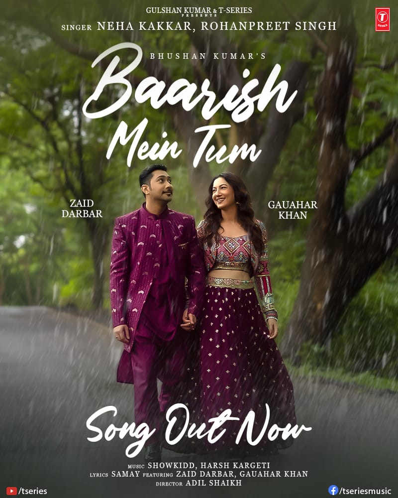 harsh19923's tweet photo. Zaid darbar and gauhar khan are looking very beautiful couple in this song. Go and watch them on youtube. 
#BaarishMeinTum https://t.co/UQZjBSVK2Z