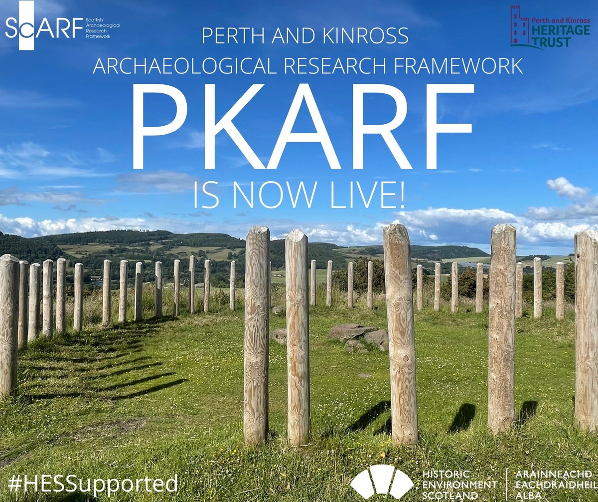 ScARFHub's tweet photo. PKARF is now live! 🎊

We are so happy to invite you to explore our newest framework. Click the link below to learn more about the archaeology of Perth and Kinross, from the Palaeolithic to Modern periods:
https://t.co/FG8RFiH7Pp

#HESSupported 
@PKHeritageTrust @HistEnvScot https://t.co/41QYxO8inE