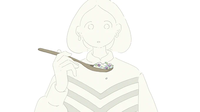 NHKの連食テレビエッセー「きみと食べたい」にイラスト2点使っていただきました!NHKプラスでは一週間配信していますので見逃した方も是非ご覧ください  #きみと食べたい 