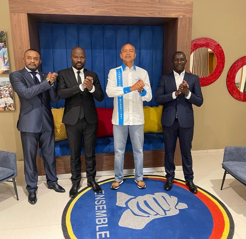 nononlandu's tweet image. Séance de travail entre le président @moise_katumbi et le coordonateur du parti Ensemble pour la République au Nord Kivu, Mr Kakule Saasita ce matin au bureau du chairman .