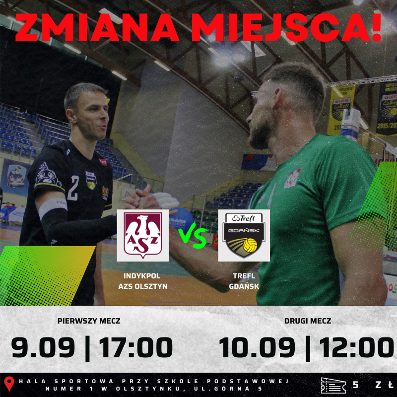 azs_olsztyn's tweet photo. W piątek i sobotę rozegramy pierwsze sparingi 😎 Spotkajmy się w Olsztynku, w hali SP1 przy ul. Górnej 5  (nastąpiła zmiana miejsca ‼‼) w piątek o godz. 17:00 i sobotę o godz. 12:00 - gramy z @Trefl_Gdansk 🏐 Wstęp za jedynie 5 złotych  🎫
Do zobaczenia! 👋 https://t.co/v6pYC1dy95