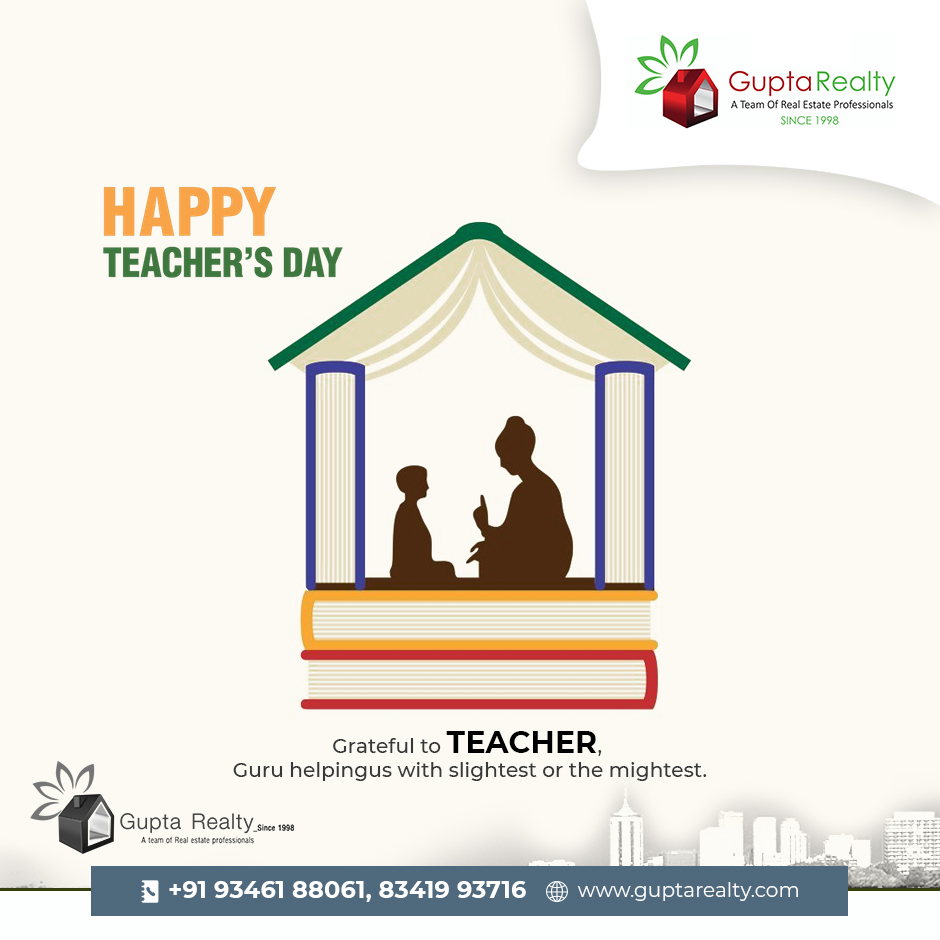 realty_gupta's tweet photo. Any genuine teaching will result, if successful, in someone’s knowing how to bring about a better condition of things than existed earlier. Happy teachers day.

#GuptaRealty #GuptaNiwas  #HappyTeachersDay #TeachersDay #GuruHelpingus #BestRealEstateCompany #Hyderabad https://t.co/GT9Ns0ISwD