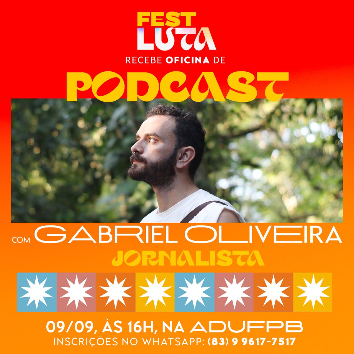 festluta's tweet photo. Duas oficinas lindas nos dias 09 e 10 de setembro, uma sobre Ballroom e outra sobre como publicar suas músicas, poesias e podcast no @spotifybrasil e em outras plataformas de streaming.

Inscrições gratuitas. As oficinas serão na sede da ADUFPB, no Campus da UFPB no Castelo. https://t.co/K3wPy1uTdX