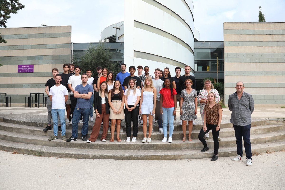 📚😄Bonne rentrée 2022 aux licences 3 MTS (Management Sciences et Technologies) qui ont été accueillis ce matin par l'équipe pédagogique de l'IAE. Nous vous attendons toutes et tous à la journée d'intégration le 22 septembre : iae.umontpellier.fr/fr/integration….

#Rentree2022