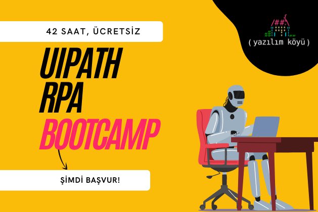 📢 Sen de RPA Uzmanı Olmak İster Misin?

Sektörün önde gelen sigorta şirketinde iş imkanı olan ve 42 saatlik, ücretsiz UiPath RPA BootCamp gerçekleştiriyoruz! 🎉💪🏼

Başvuru için yazilimkoyu.org’a bi’ 👀 atabilirsiinn!

 #rpa #uipath #bootcamp #rpabootcamp #uipathbootcamp