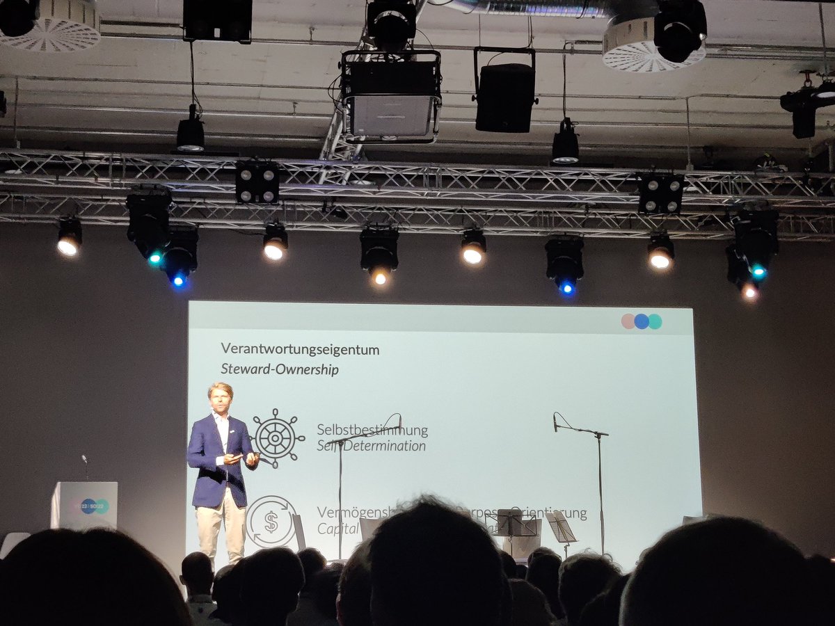 Today in Berlin at <a href="/purpose_economy/">Purpose</a>'s conference about Stewardship Ownership. Opening now with <a href="/steuernagel7/">Armin Steuernagel</a>! #ve22