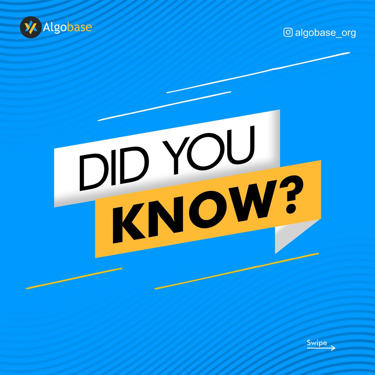 algobase__'s tweet image. 🤍Did you know?
Swipe to see👉🏾

Have a productive week!⚡️

#didyouknowthat #codingforkidsandteens