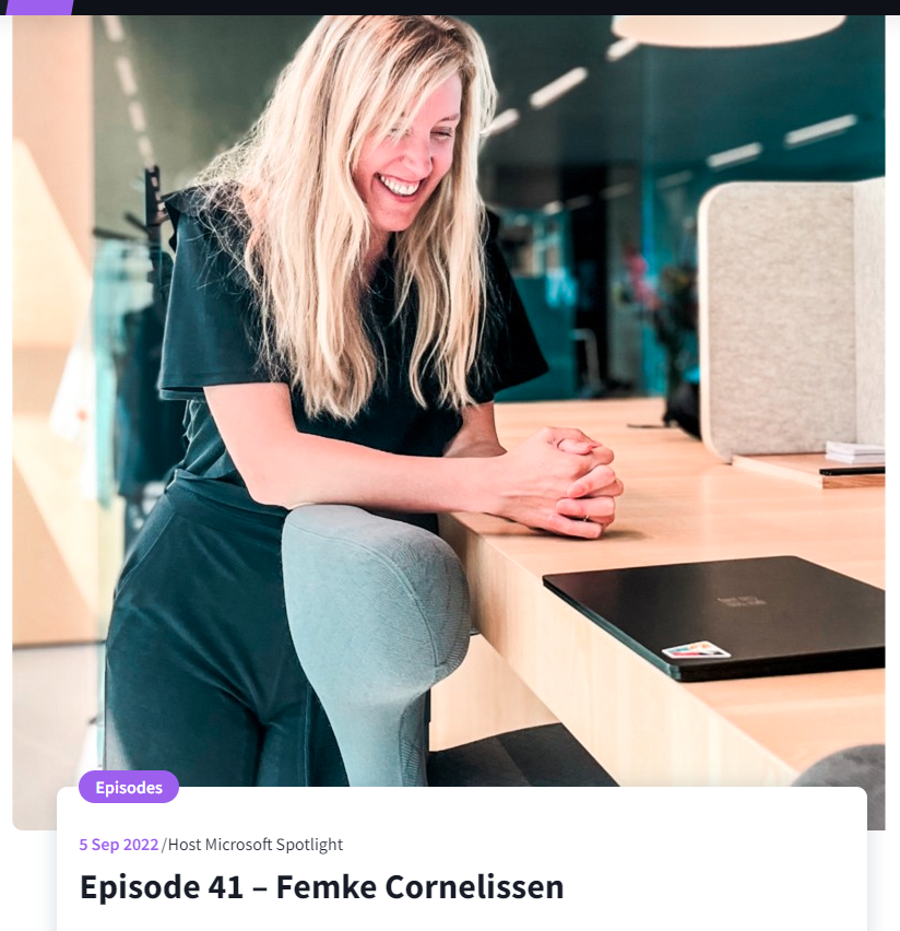 femcornelissen's tweet photo. Wauw it is so cool to be in one of the episodes of @msftspotlight! Cool to be among so many beautiful talented #Microsoft women that highlighting the importance of Diversity, Equality and Inclusion! Keep up the good work!! #communiyrocks https://t.co/jamnDgAJHs